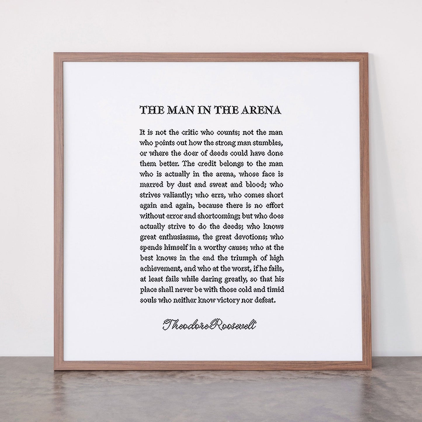 The Man In The Arena Framed Art Print Gallery Image 66