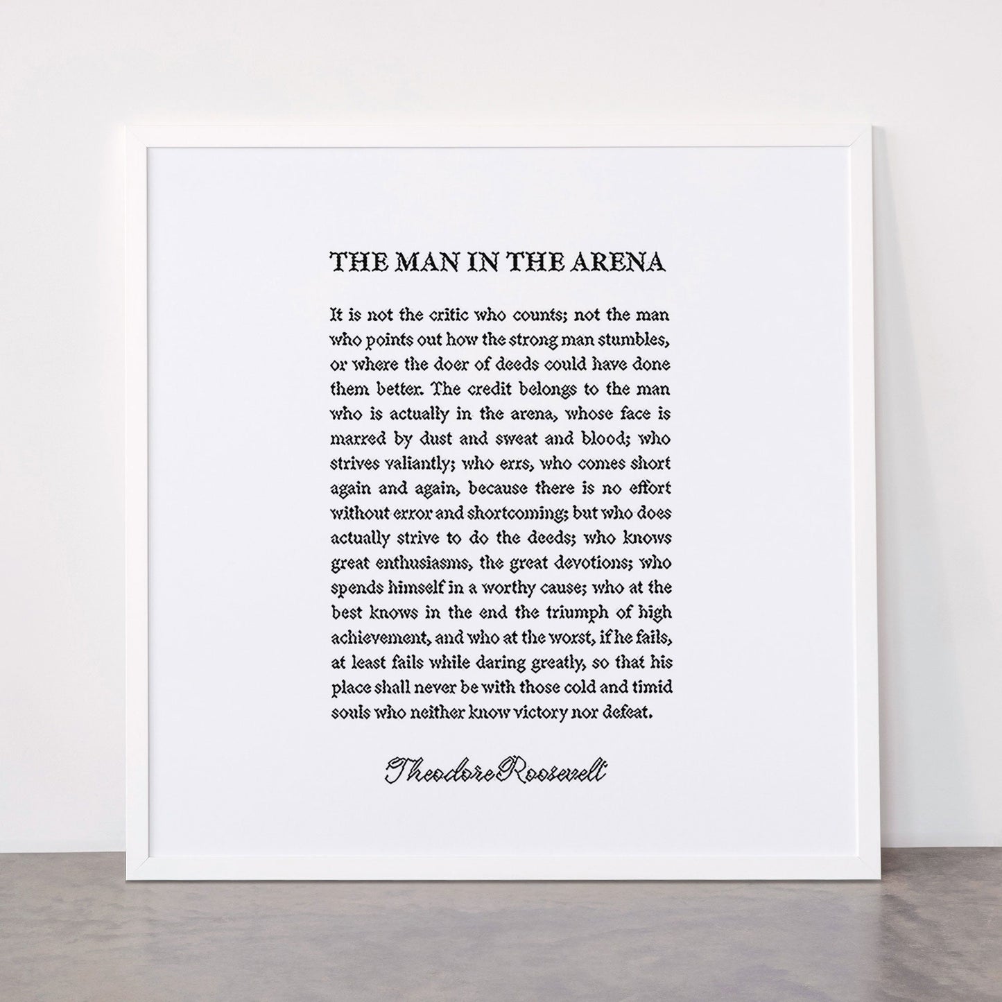 The Man In The Arena Framed Art Print Gallery Image 87
