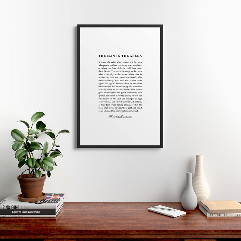 The Man In The Arena Framed Art Print Gallery Image 8