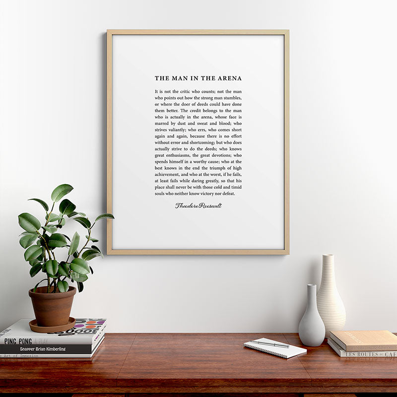 The Man In The Arena Framed Art Print Gallery Image 29