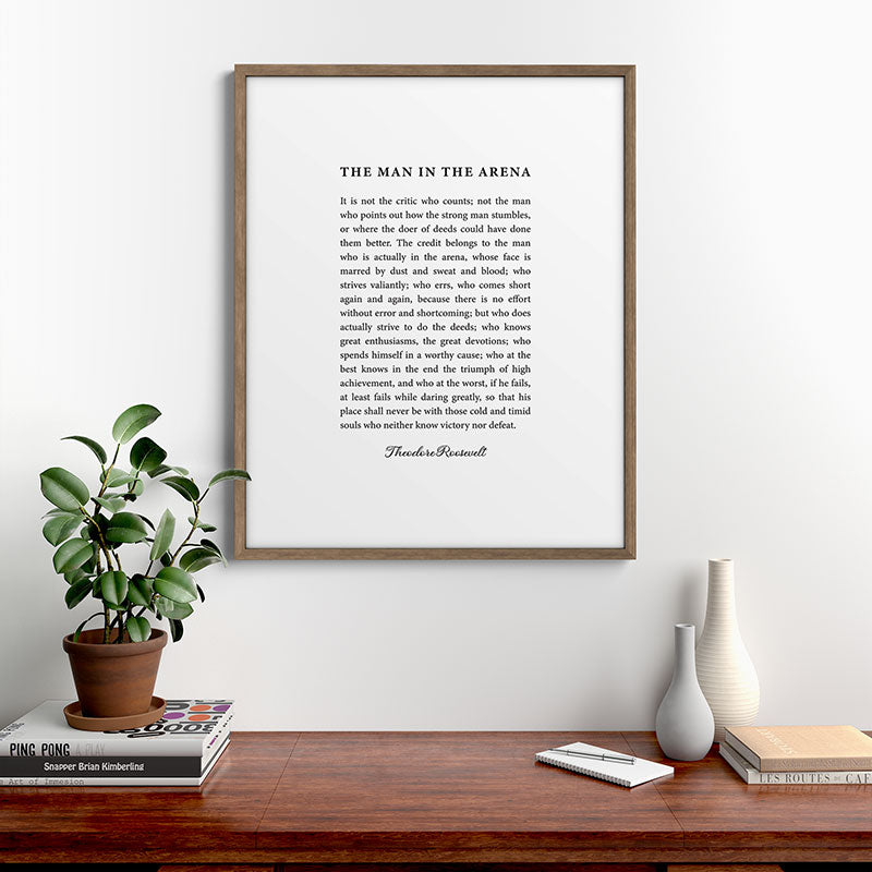 The Man In The Arena Framed Art Print Gallery Image 19