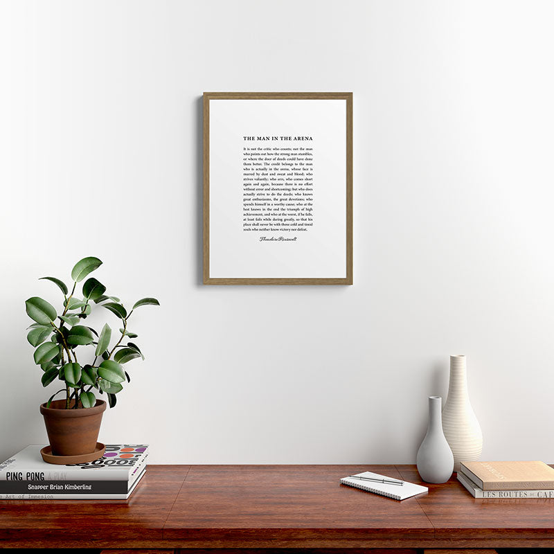 The Man In The Arena Framed Art Print Gallery Image 16