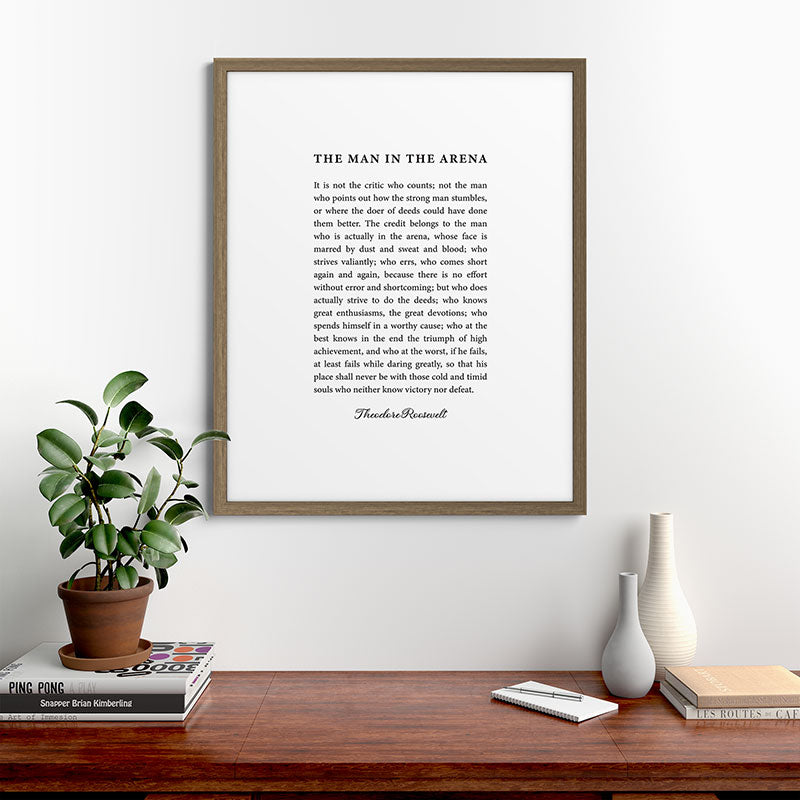 The Man In The Arena Framed Art Print Gallery Image 58