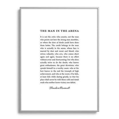 The Man In The Arena Framed Art Print Gallery Image 135