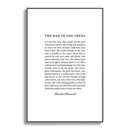 The Man In The Arena Framed Art Print Gallery Image 117