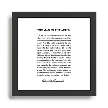 The Man In The Arena Framed Art Print Gallery Image 2