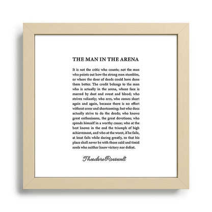 The Man In The Arena Framed Art Print Gallery Image 24