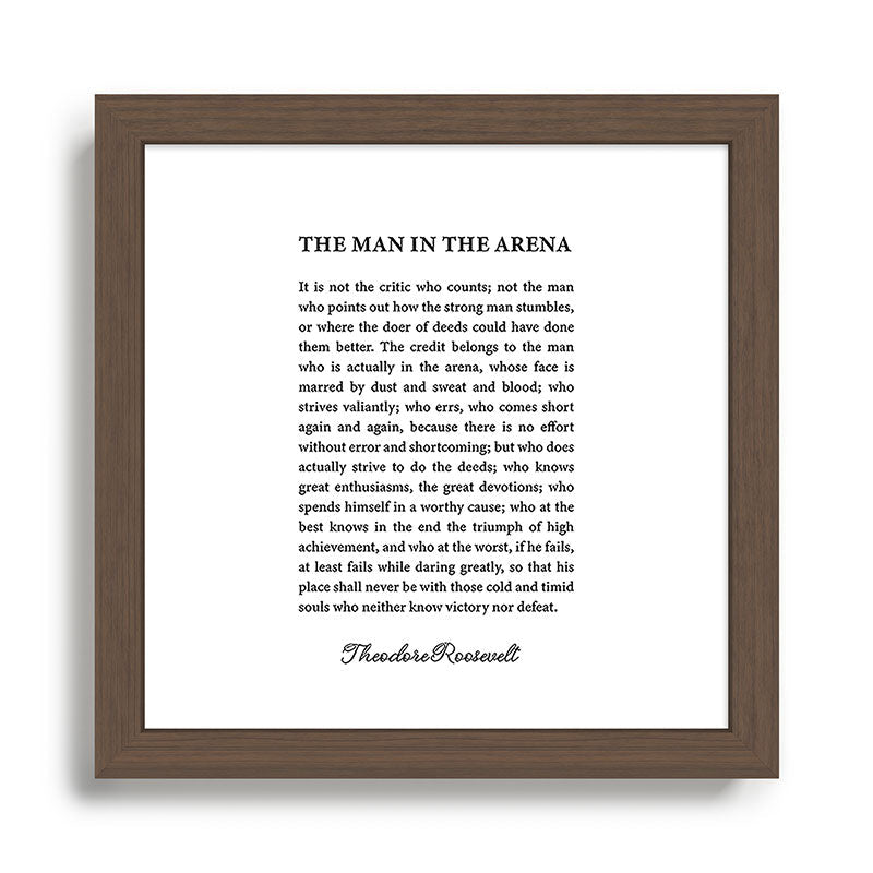 The Man In The Arena Framed Art Print Gallery Image 13