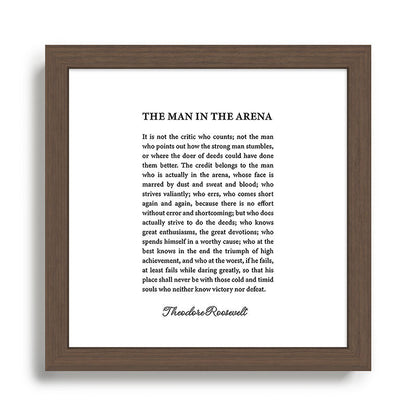 The Man In The Arena Framed Art Print Gallery Image 13