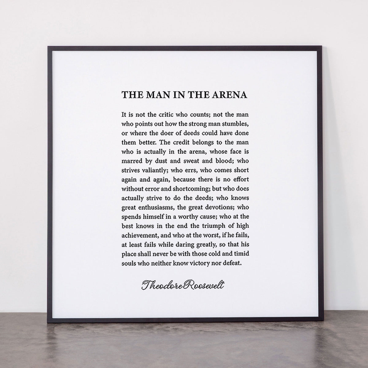 The Man In The Arena Framed Art Print Gallery Image 11