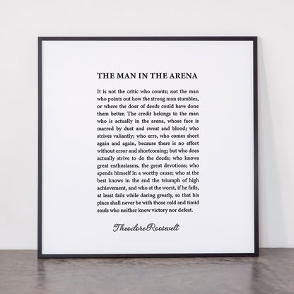 The Man In The Arena Framed Art Print Gallery Image 11