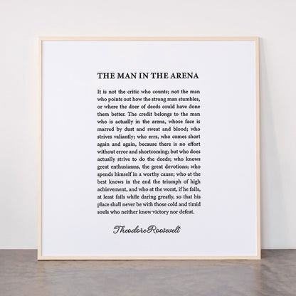 The Man In The Arena Framed Art Print Gallery Image 33