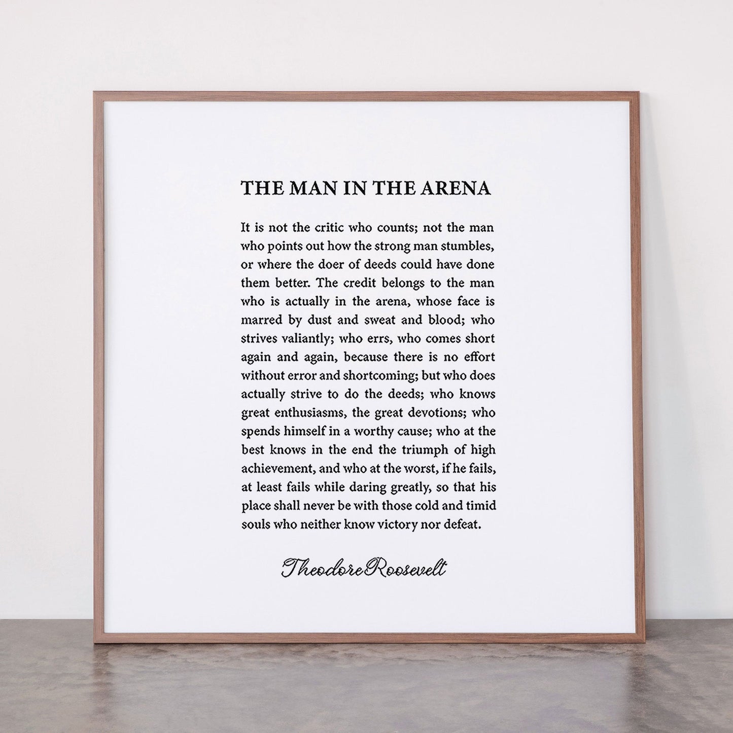 The Man In The Arena Framed Art Print Gallery Image 21