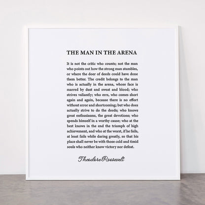 The Man In The Arena Framed Art Print Gallery Image 43