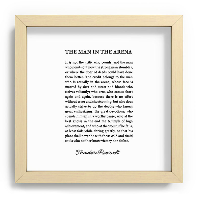 The Man In The Arena Framed Art Print Gallery Image 106
