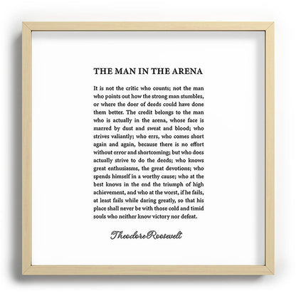 The Man In The Arena Framed Art Print Gallery Image 109