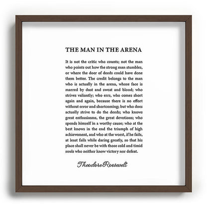 The Man In The Arena Framed Art Print Gallery Image 101
