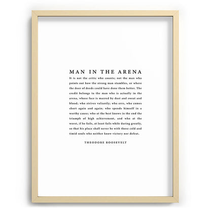 The Man In The Arena, Theodore Roosevelt Framed Art Print Gallery Image 99