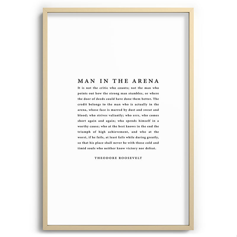 The Man In The Arena, Theodore Roosevelt Framed Art Print Gallery Image 102