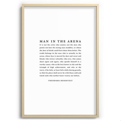 The Man In The Arena, Theodore Roosevelt Framed Art Print Gallery Image 102