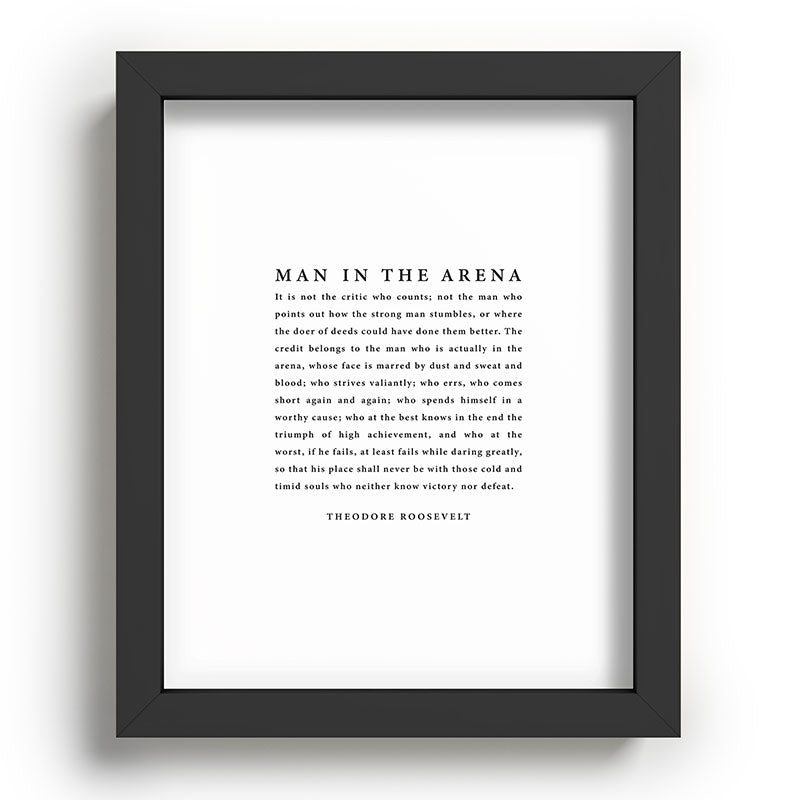 The Man In The Arena, Theodore Roosevelt Framed Art Print Gallery Image 80