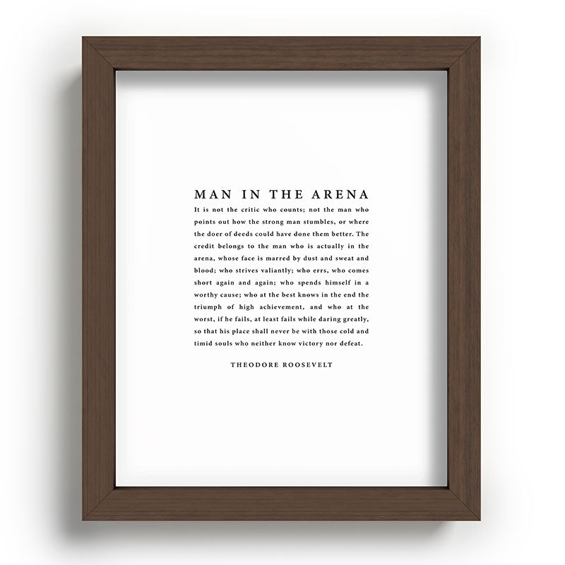 The Man In The Arena, Theodore Roosevelt Framed Art Print Gallery Image 86