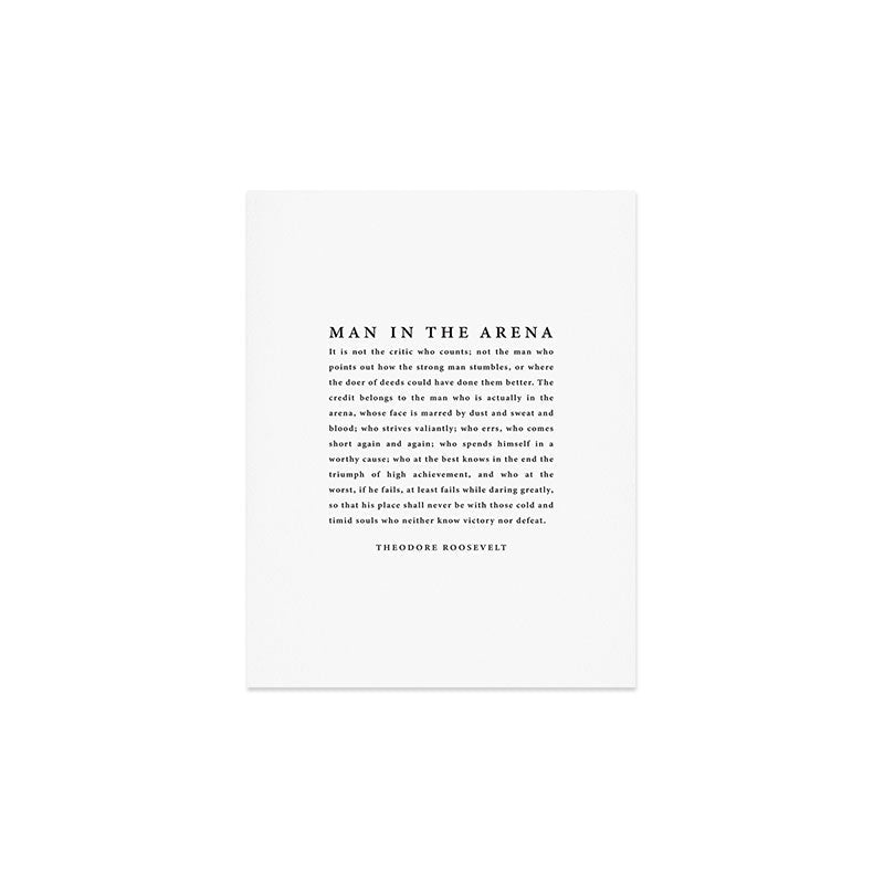 The Man In The Arena, Theodore Roosevelt Art Print Gallery Image 3