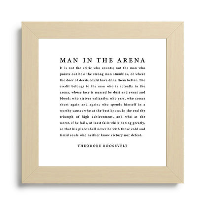 The Man In The Arena, Theodore Roosevelt Framed Art Print Gallery Image 68