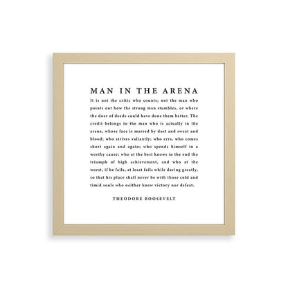 The Man In The Arena, Theodore Roosevelt Framed Art Print Gallery Image 71