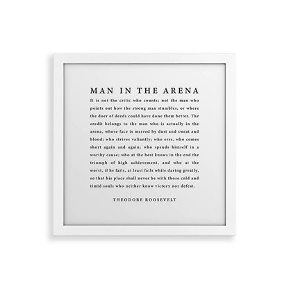 The Man In The Arena, Theodore Roosevelt Framed Art Print Gallery Image 82