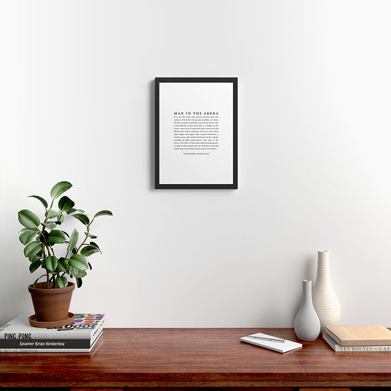 The Man In The Arena, Theodore Roosevelt Framed Art Print Gallery Image 4