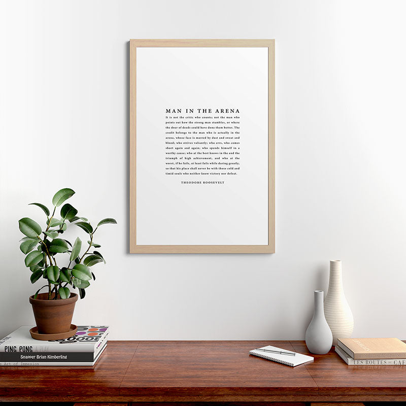 The Man In The Arena, Theodore Roosevelt Framed Art Print Gallery Image 65