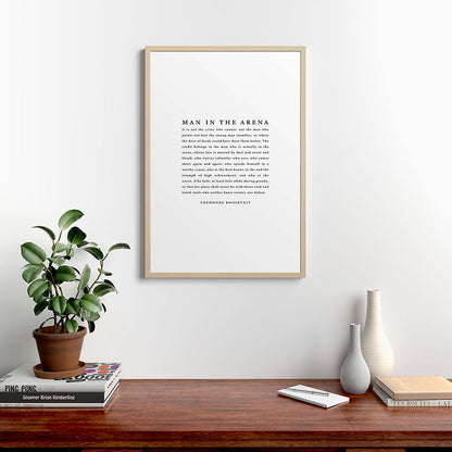 The Man In The Arena, Theodore Roosevelt Framed Art Print Gallery Image 28