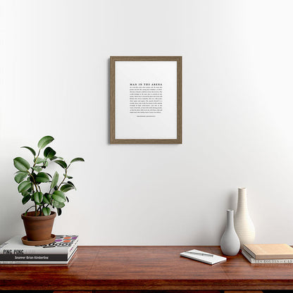 The Man In The Arena, Theodore Roosevelt Framed Art Print Gallery Image 53
