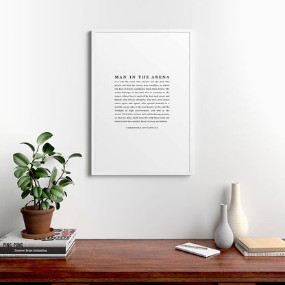 The Man In The Arena, Theodore Roosevelt Framed Art Print Gallery Image 37
