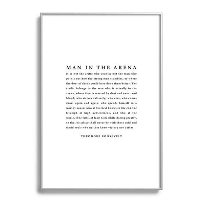 The Man In The Arena, Theodore Roosevelt Framed Art Print Gallery Image 132