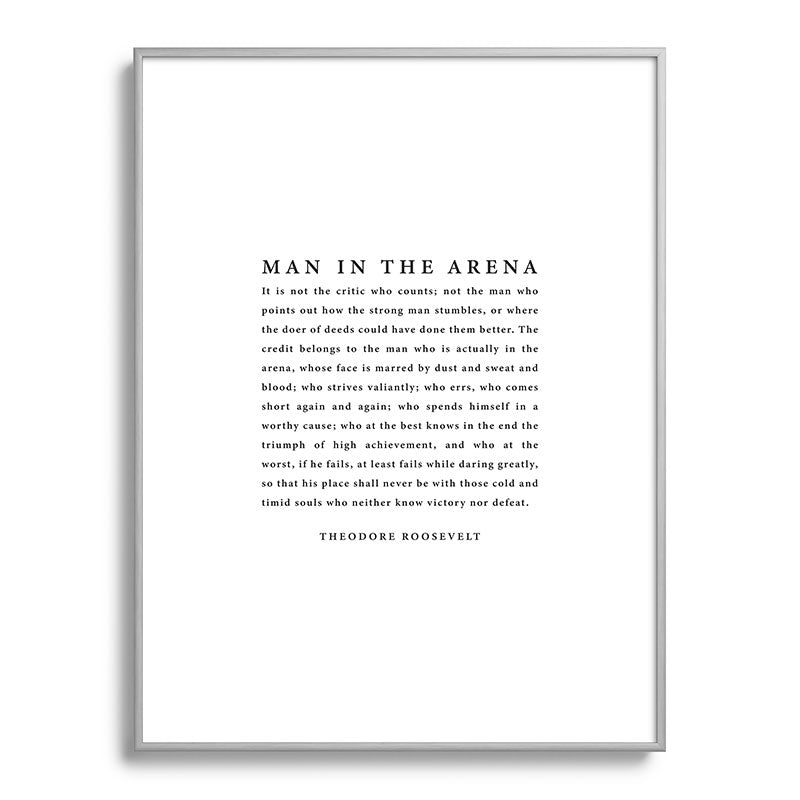 The Man In The Arena, Theodore Roosevelt Framed Art Print Gallery Image 134