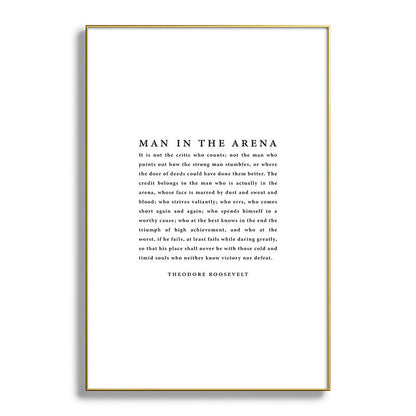 The Man In The Arena, Theodore Roosevelt Framed Art Print Gallery Image 127