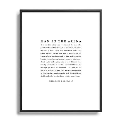 The Man In The Arena, Theodore Roosevelt Framed Art Print Gallery Image 112