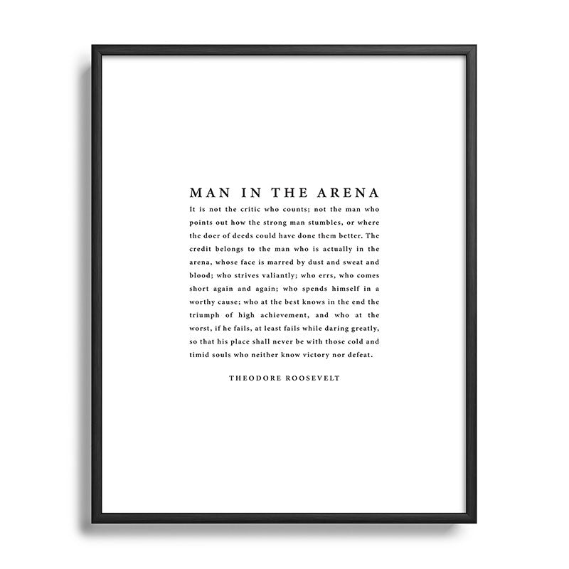 The Man In The Arena, Theodore Roosevelt Framed Art Print Gallery Image 111