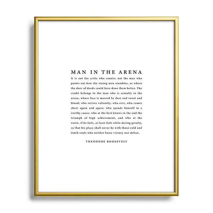 The Man In The Arena, Theodore Roosevelt Framed Art Print Gallery Image 121