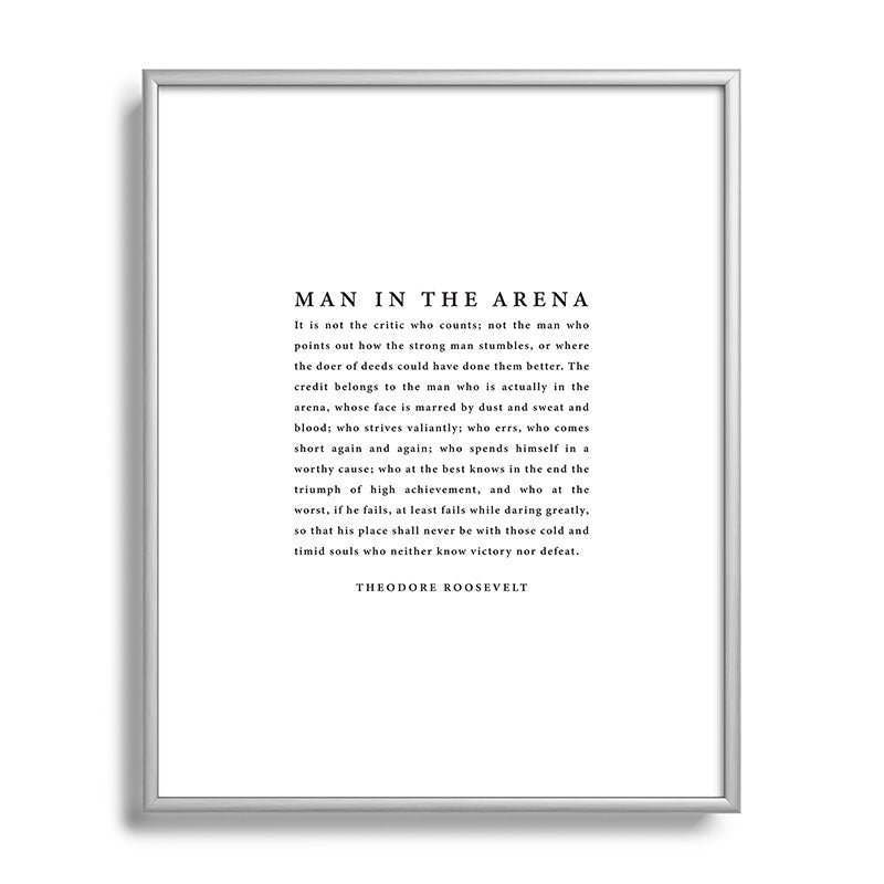 The Man In The Arena, Theodore Roosevelt Framed Art Print Gallery Image 129