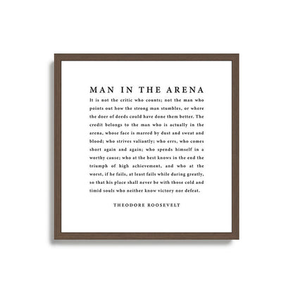 The Man In The Arena, Theodore Roosevelt Framed Art Print Gallery Image 17