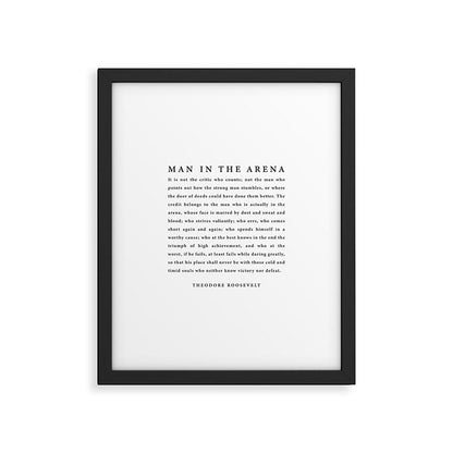 The Man In The Arena, Theodore Roosevelt Framed Art Print Gallery Image 3