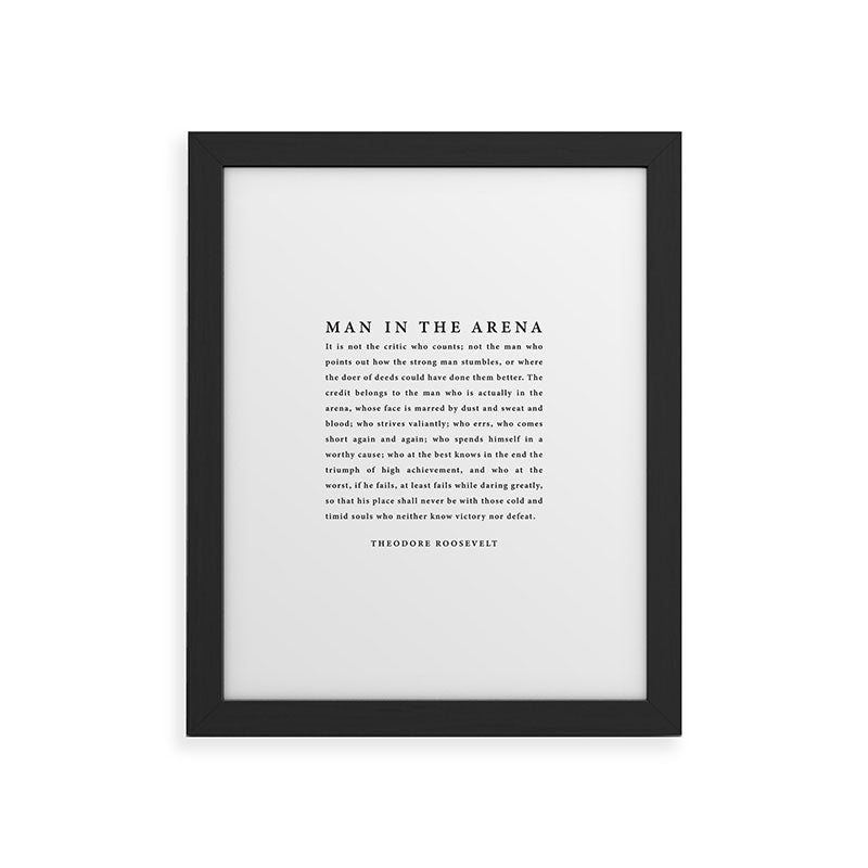 The Man In The Arena, Theodore Roosevelt Framed Art Print Gallery Image 40