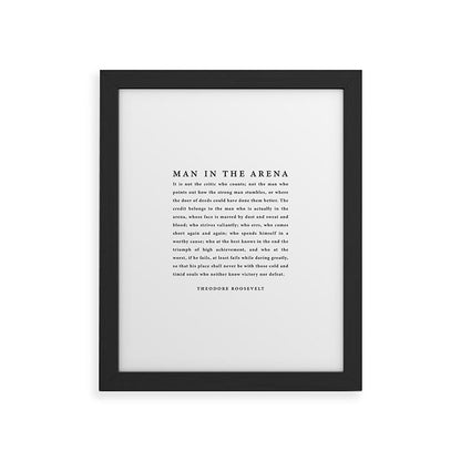 The Man In The Arena, Theodore Roosevelt Framed Art Print Gallery Image 44