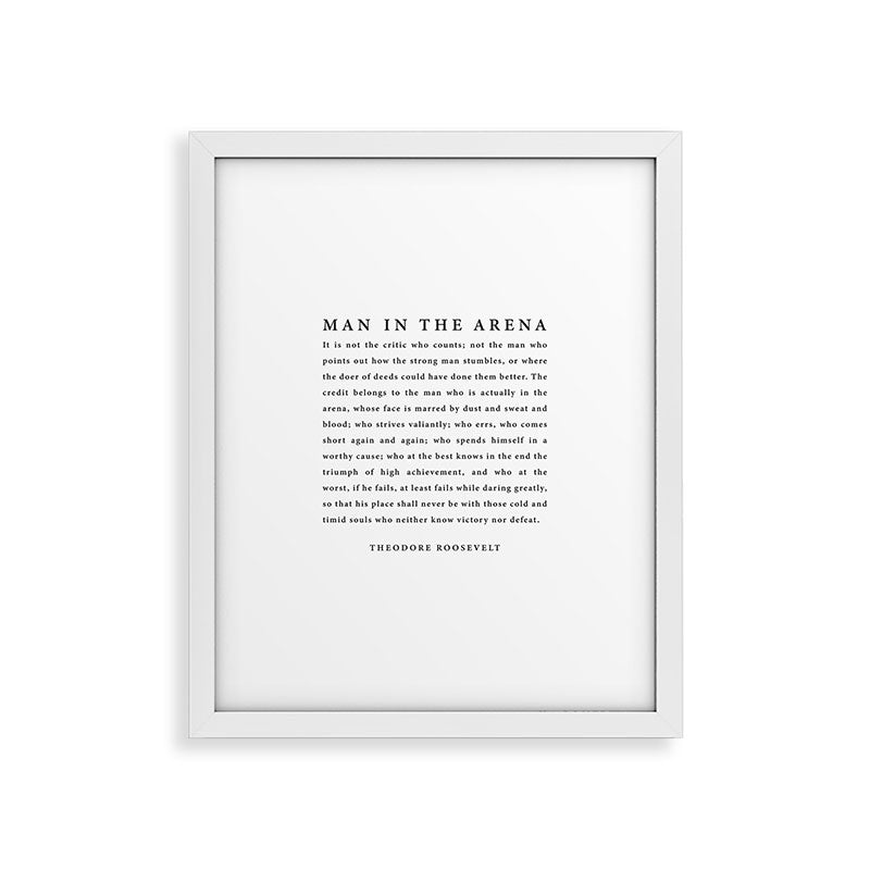 The Man In The Arena, Theodore Roosevelt Framed Art Print Gallery Image 36