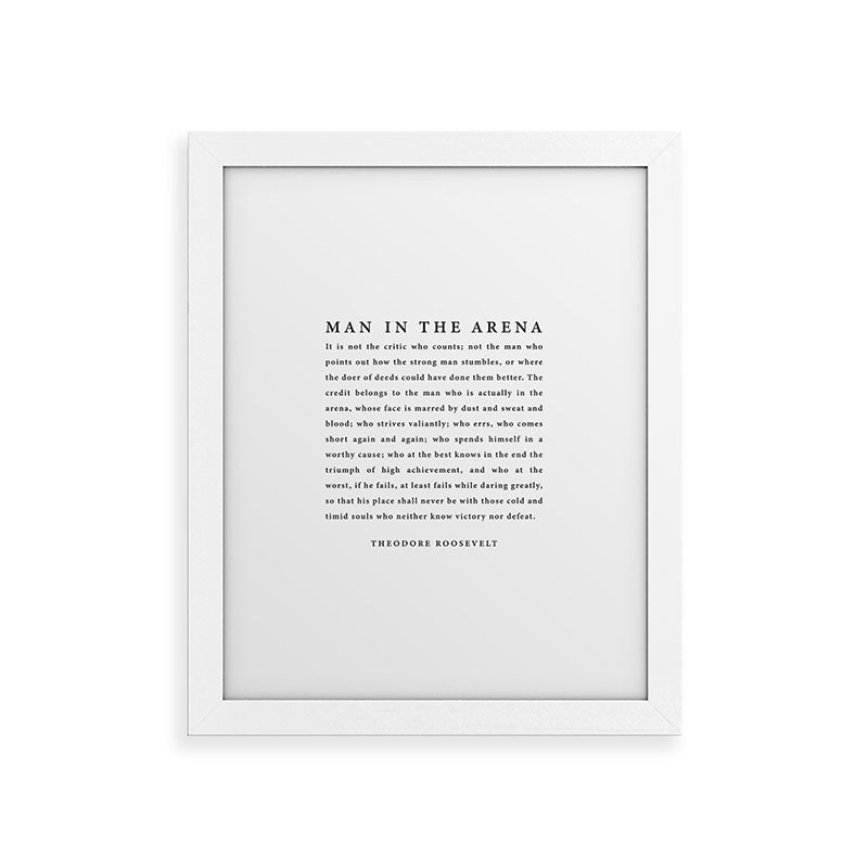 The Man In The Arena, Theodore Roosevelt Framed Art Print Gallery Image 70