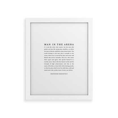 The Man In The Arena, Theodore Roosevelt Framed Art Print Gallery Image 70