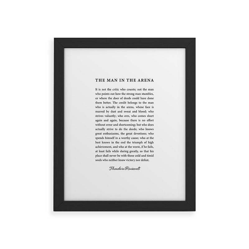 The Man In The Arena Framed Art Print Gallery Image 40